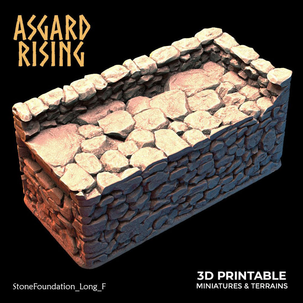 3D Printed Asgard Rising Stone Foundation 28 32 mm Wargaming DnD (Online Only)
