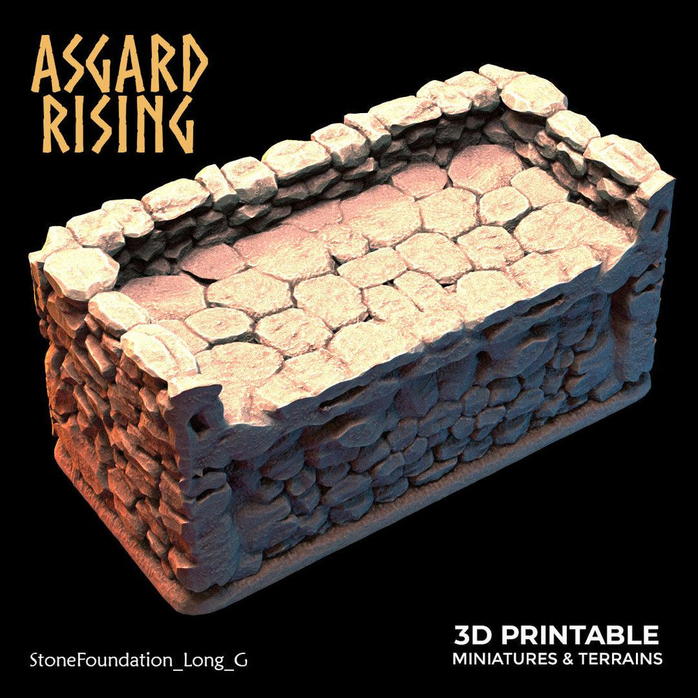 3D Printed Asgard Rising Stone Foundation 28 32 mm Wargaming DnD (Online Only)