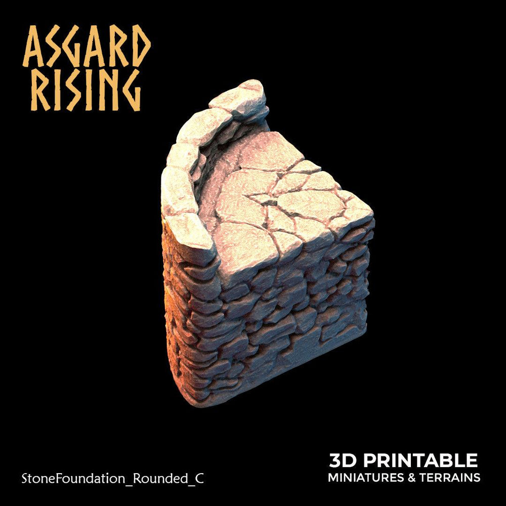 3D Printed Asgard Rising Stone Foundation 28 32 mm Wargaming DnD (Online Only)