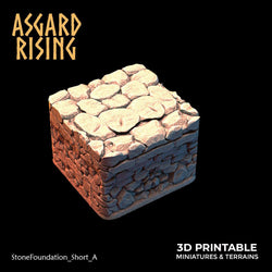 3D Printed Asgard Rising Stone Foundation 28 32 mm Wargaming DnD (Online Only)