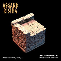 3D Printed Asgard Rising Stone Foundation 28 32 mm Wargaming DnD (Online Only)