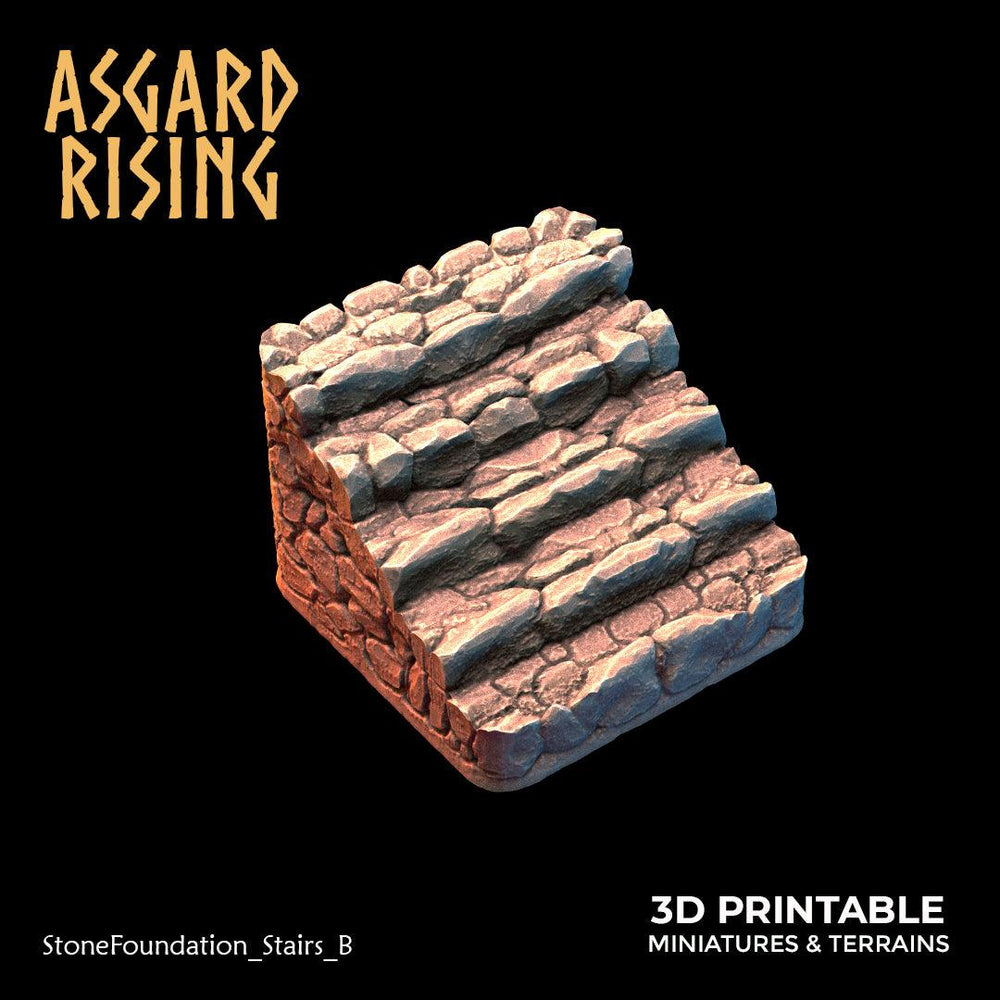 3D Printed Asgard Rising Stone Foundation 28 32 mm Wargaming DnD (Online Only)
