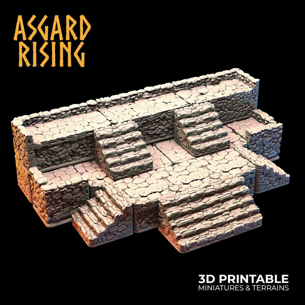 3D Printed Asgard Rising Stone Foundation 28 32 mm Wargaming DnD (Online Only)