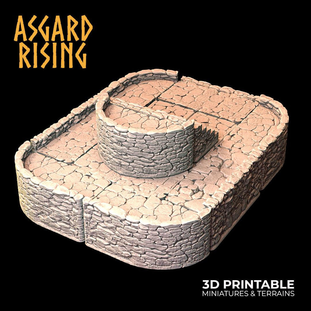 3D Printed Asgard Rising Stone Foundation 28 32 mm Wargaming DnD (Online Only)