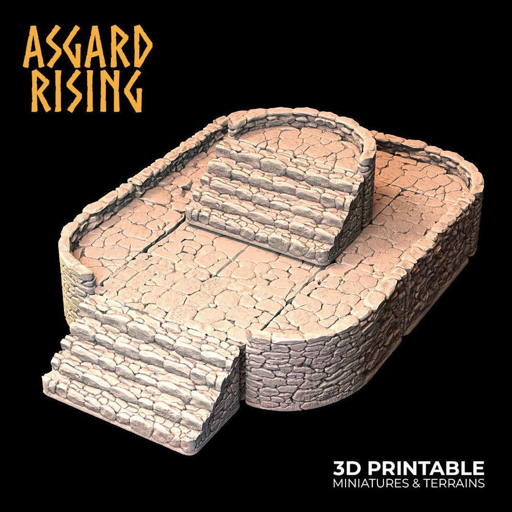 3D Printed Asgard Rising Stone Foundation 28 32 mm Wargaming DnD (Online Only)