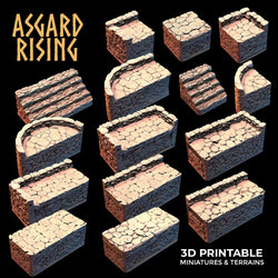 3D Printed Asgard Rising Stone Foundation 28 32 mm Wargaming DnD (Online Only)