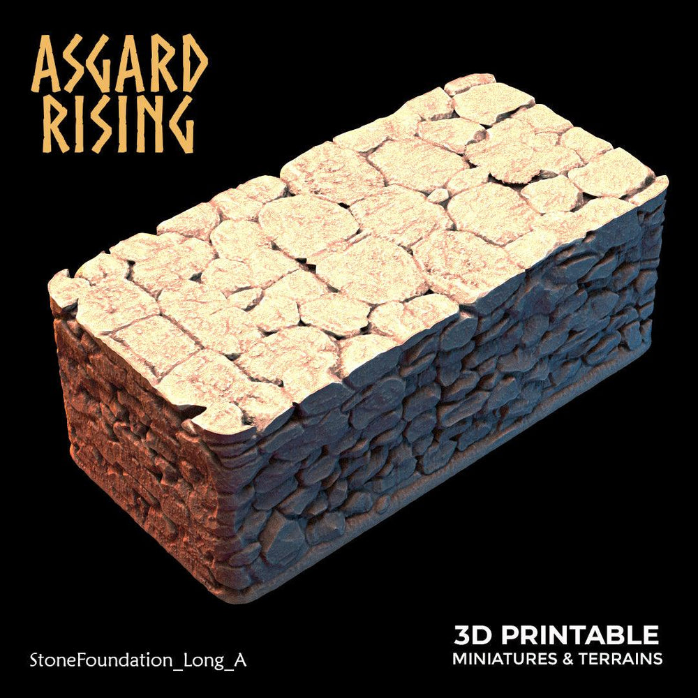 3D Printed Asgard Rising Stone Foundation 28 32 mm Wargaming DnD (Online Only)