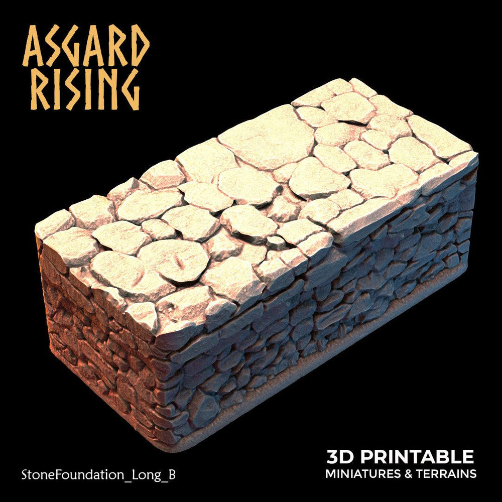 3D Printed Asgard Rising Stone Foundation 28 32 mm Wargaming DnD (Online Only)