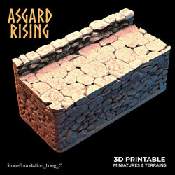 3D Printed Asgard Rising Stone Foundation 28 32 mm Wargaming DnD (Online Only)