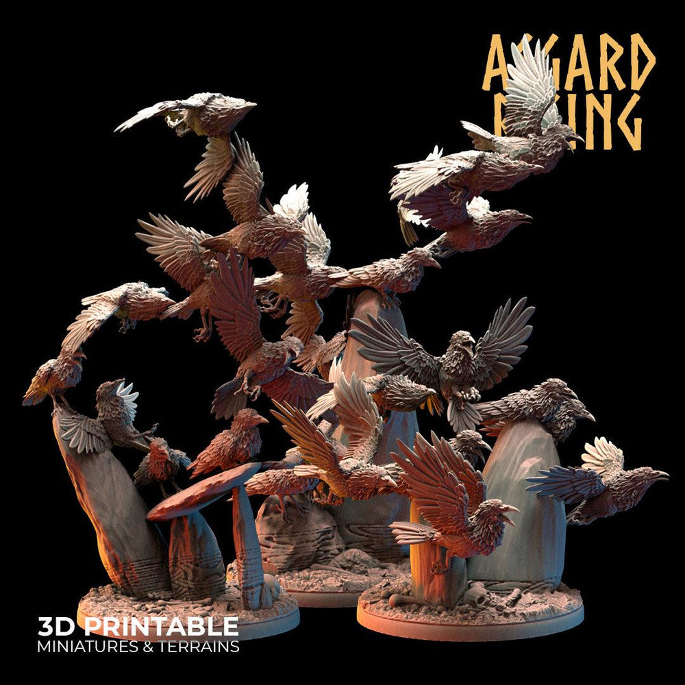 3D Printed Asgard Rising Swarms of the Black Ravens - 28 32mm Wargaming DnD (Online Only)