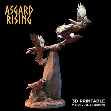 3D Printed Asgard Rising Swarms of the Black Ravens - 28 32mm Wargaming DnD (Online Only)