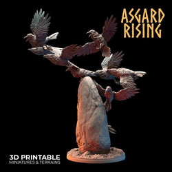 3D Printed Asgard Rising Swarms of the Black Ravens - 28 32mm Wargaming DnD (Online Only)