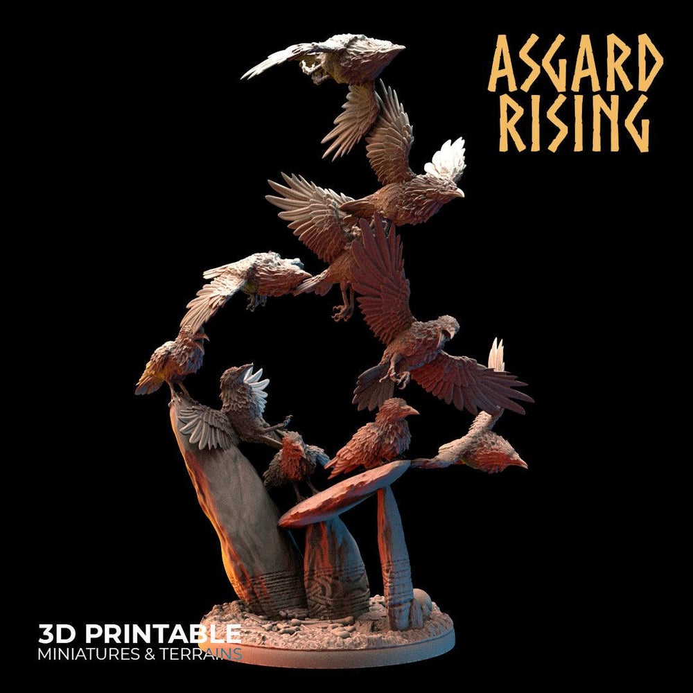 3D Printed Asgard Rising Swarms of the Black Ravens - 28 32mm Wargaming DnD (Online Only)