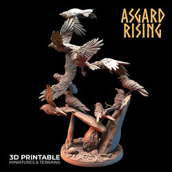 3D Printed Asgard Rising Swarms of the Black Ravens - 28 32mm Wargaming DnD (Online Only)