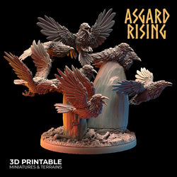 3D Printed Asgard Rising Swarms of the Black Ravens - 28 32mm Wargaming DnD (Online Only)