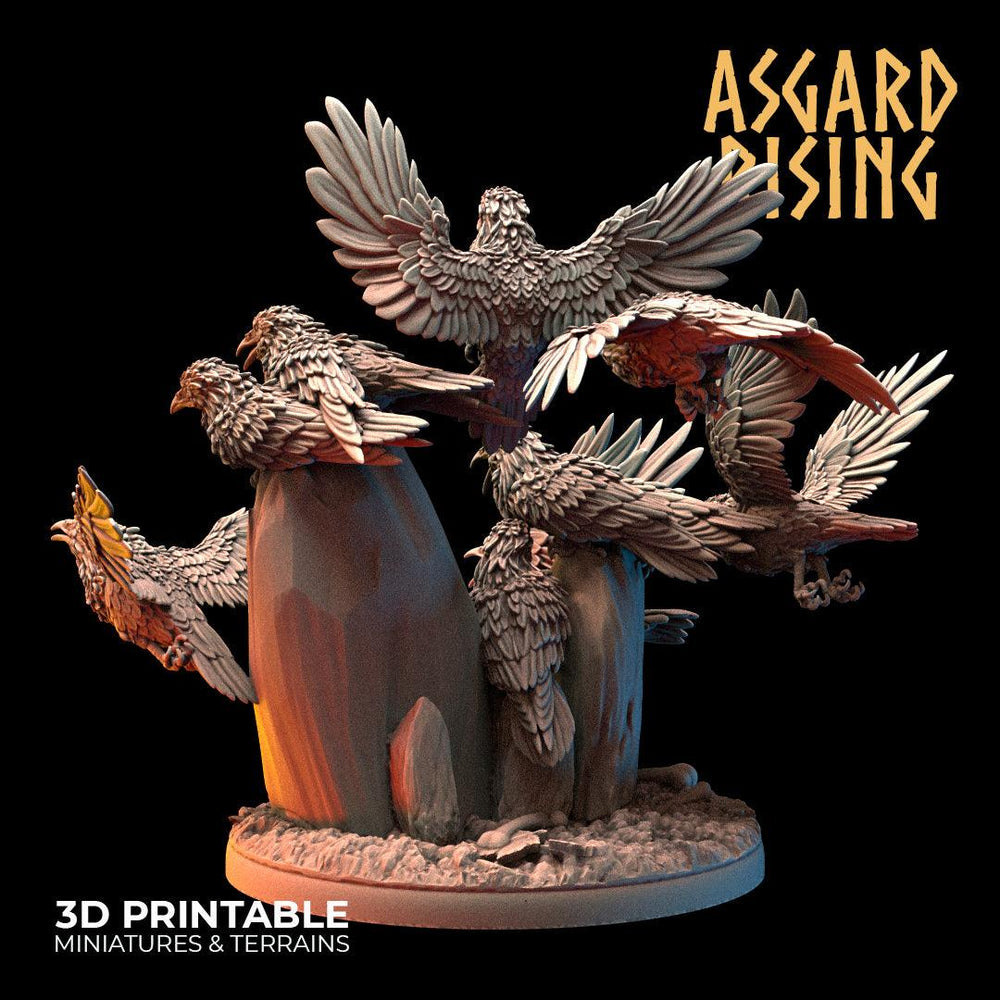 3D Printed Asgard Rising Swarms of the Black Ravens - 28 32mm Wargaming DnD (Online Only)