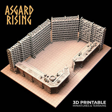 3D Printed Asgard Rising Tavern Modular Terrain Set 28mm - 32mm (Online Only)