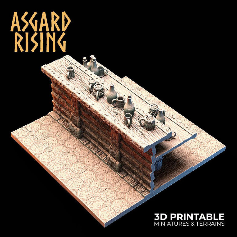 3D Printed Asgard Rising Tavern Modular Terrain Set 28mm - 32mm (Online Only)