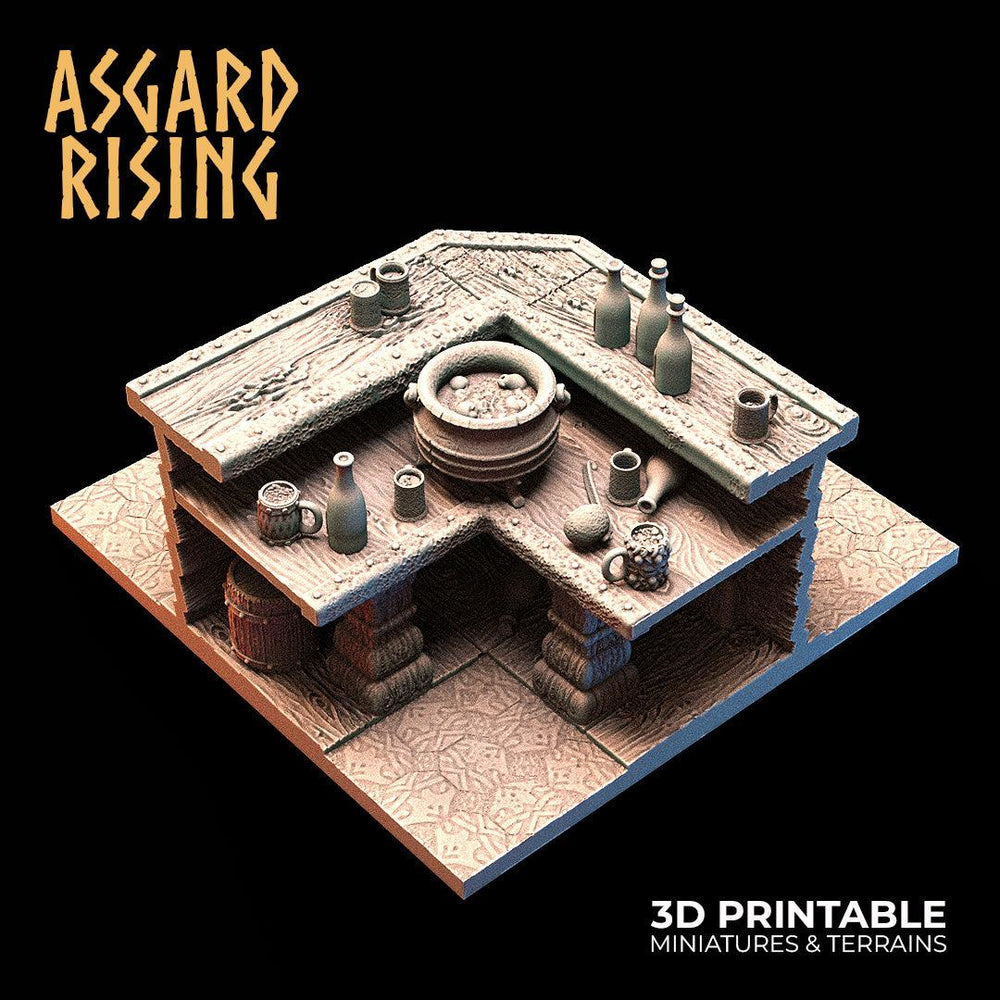 3D Printed Asgard Rising Tavern Modular Terrain Set 28mm - 32mm (Online Only)