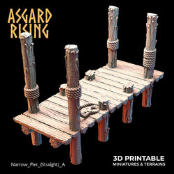 3D Printed Asgard Rising The Coastal Harbor Pier Set 28 32 mm Wargaming DnD (Online Only)