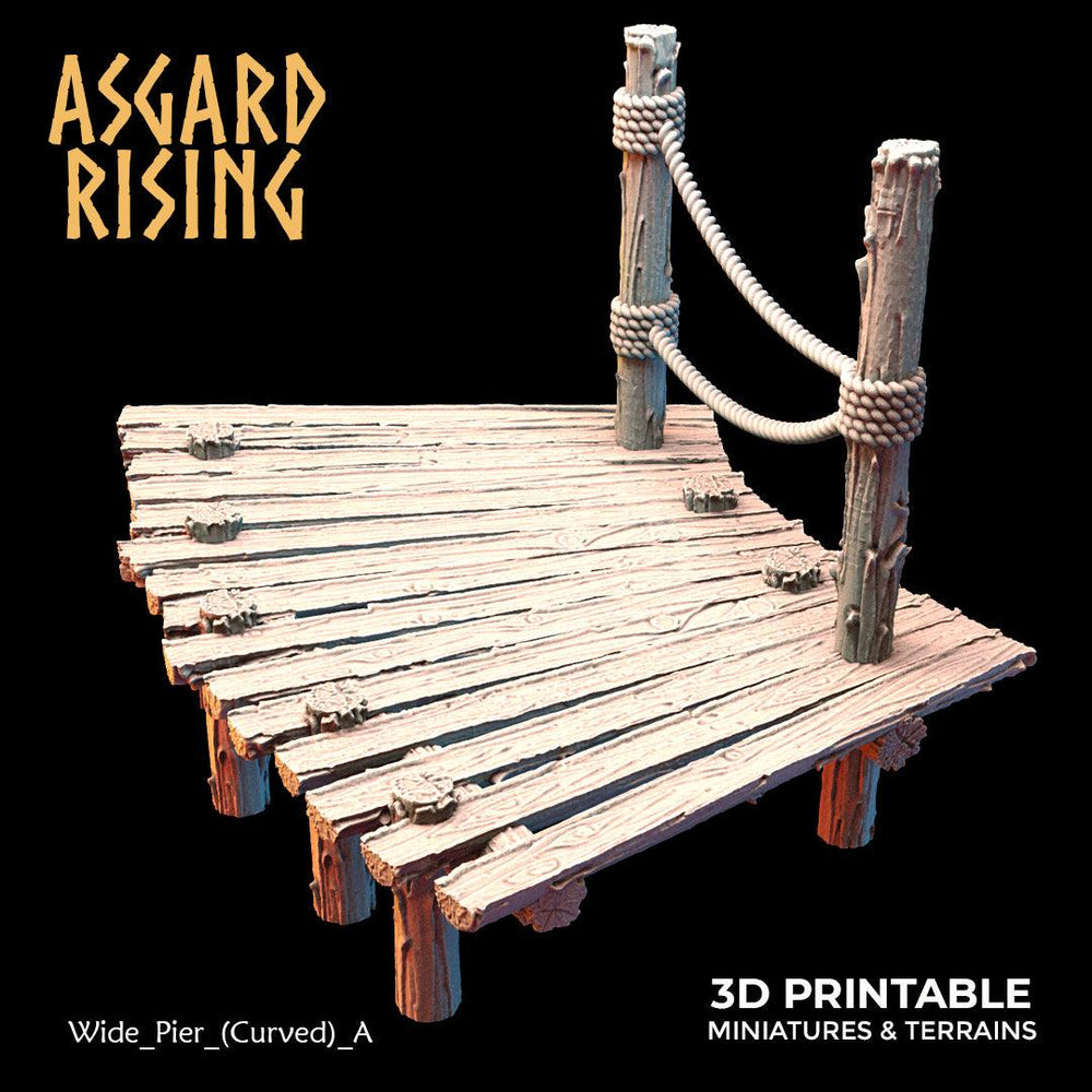3D Printed Asgard Rising The Coastal Harbor Pier Set 28 32 mm Wargaming DnD (Online Only)