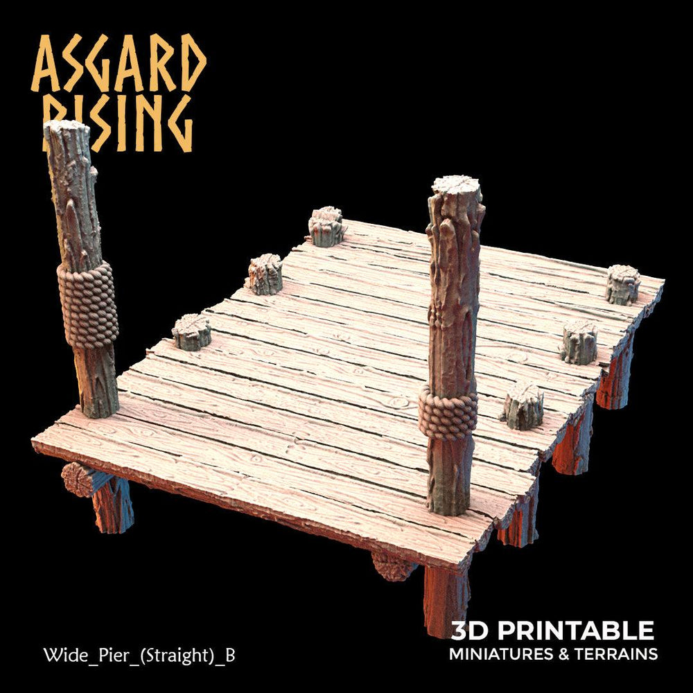 3D Printed Asgard Rising The Coastal Harbor Pier Set 28 32 mm Wargaming DnD (Online Only)