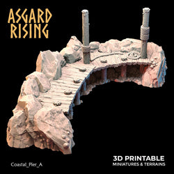 3D Printed Asgard Rising The Coastal Harbor Pier Set 28 32 mm Wargaming DnD (Online Only)