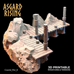 3D Printed Asgard Rising The Coastal Harbor Pier Set 28 32 mm Wargaming DnD (Online Only)