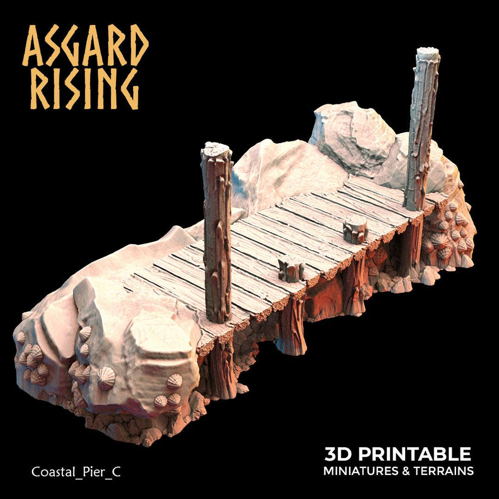 3D Printed Asgard Rising The Coastal Harbor Pier Set 28 32 mm Wargaming DnD (Online Only)