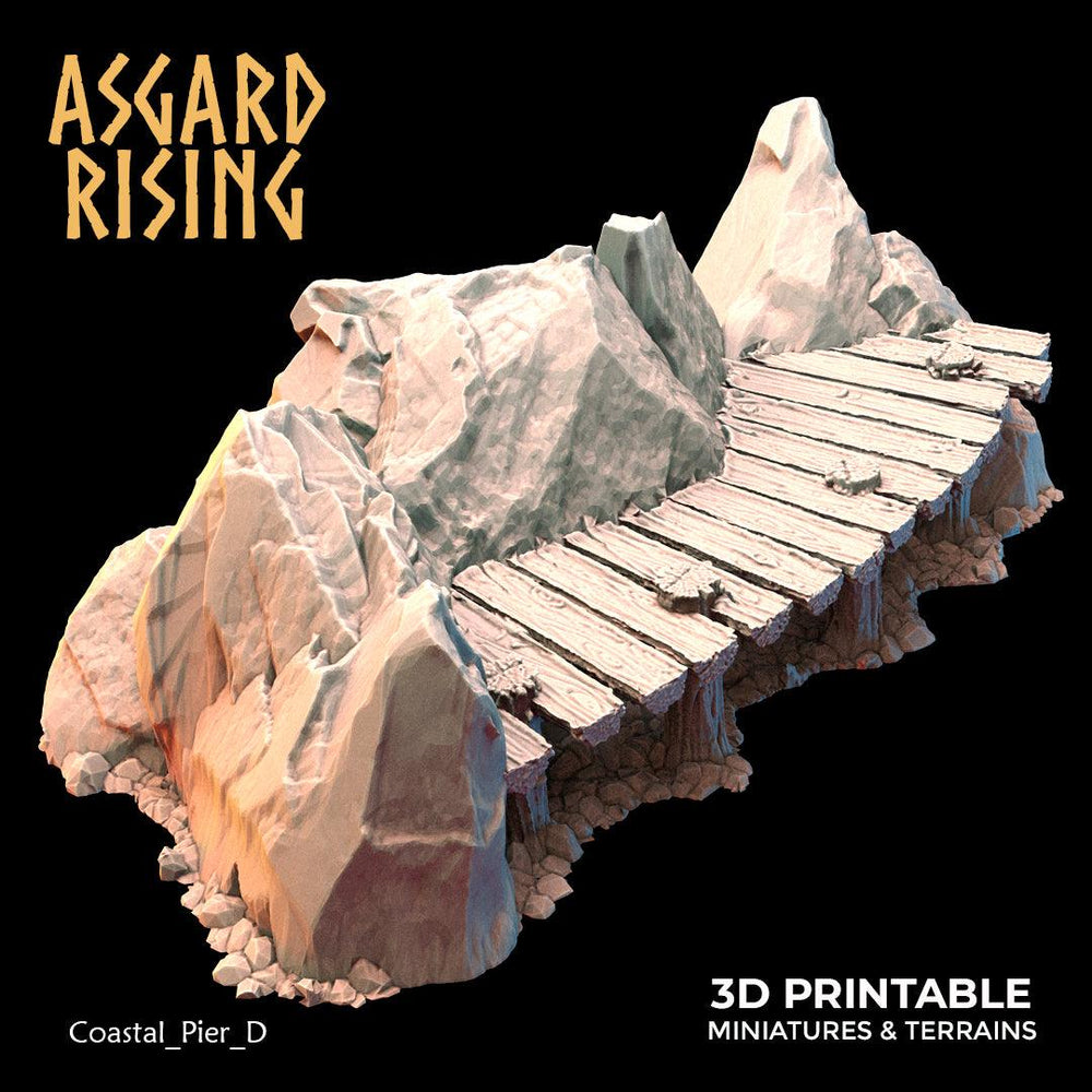 3D Printed Asgard Rising The Coastal Harbor Pier Set 28 32 mm Wargaming DnD (Online Only)