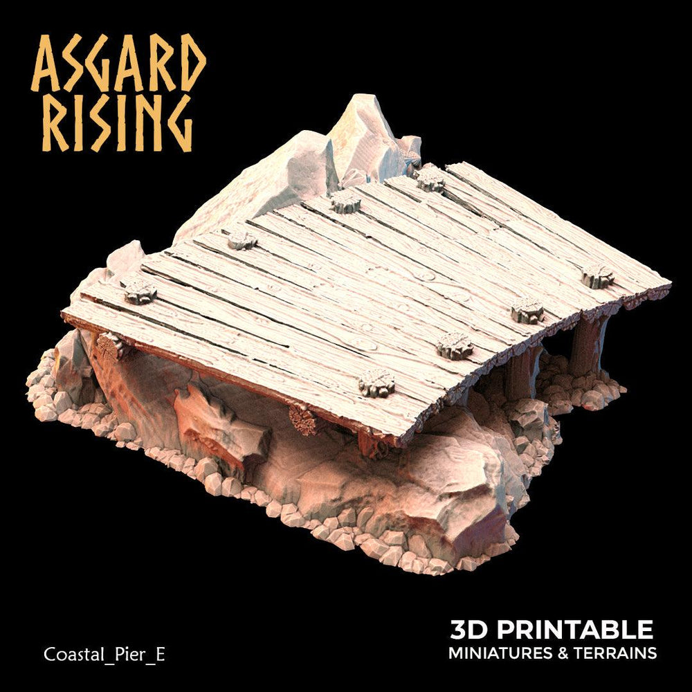 3D Printed Asgard Rising The Coastal Harbor Pier Set 28 32 mm Wargaming DnD (Online Only)