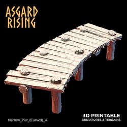 3D Printed Asgard Rising The Coastal Harbor Pier Set 28 32 mm Wargaming DnD (Online Only)
