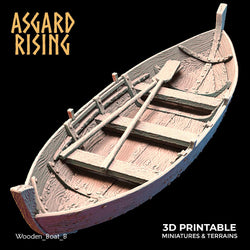 3D Printed Asgard Rising The Coastal Harbor Wooden Boat Set 28 32 mm Wargaming DnD (Online Only)