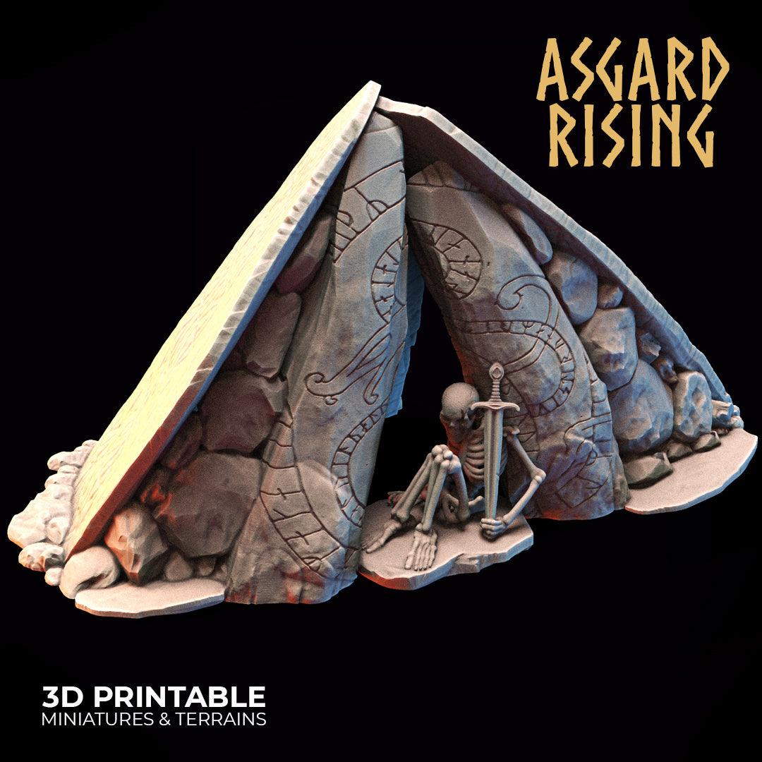 3D Printed Asgard Rising Tomb Entrance 28mm-32mm Ragnarok D&D (Online Only)