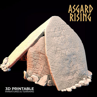 3D Printed Asgard Rising Tomb Entrance 28mm-32mm Ragnarok D&D (Online Only)