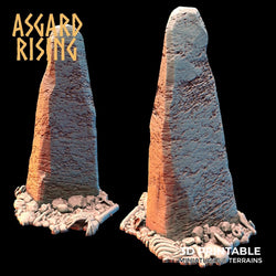3D Printed Asgard Rising Tombstone and Gravestone Set 28mm-32mm Ragnarok D&D (Online Only)