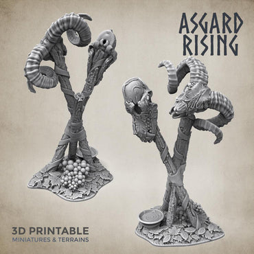 3D Printed Asgard Rising Totem Marker Skull No Entry Forest- 32mm D&D (Online Only)