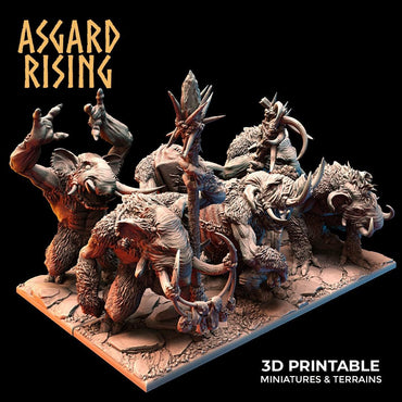 3D Printed Asgard Rising Tundra Trolls Set 28 32mm Ragnarok D&D (Online Only)