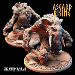 3D Printed Asgard Rising Tundra Trolls Set 28 32mm Ragnarok D&D (Online Only)