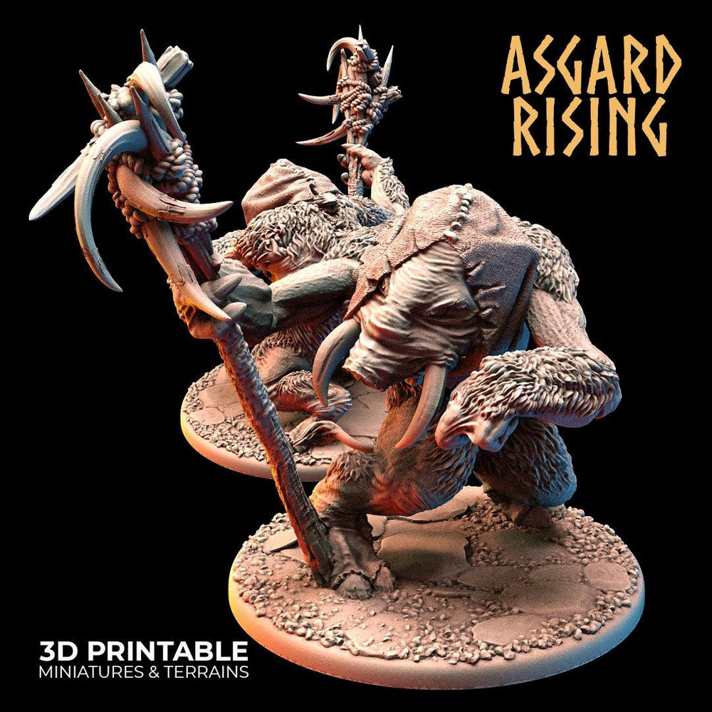 3D Printed Asgard Rising Tundra Trolls Set 28 32mm Ragnarok D&D (Online Only)