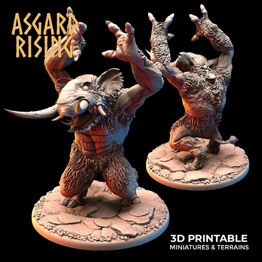 3D Printed Asgard Rising Tundra Trolls Set 28 32mm Ragnarok D&D (Online Only)