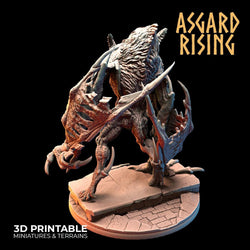3D Printed Asgard Rising Varkolak Undead Creature 28mm - 32mm D&D (Online Only)