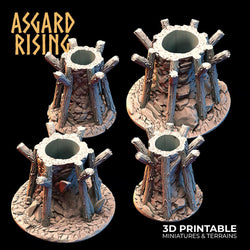 3D Printed Asgard Rising Viking Moutain Hideout Modular Set 28mm - 32mm (Online Only)