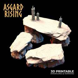 3D Printed Asgard Rising Viking Moutain Hideout Modular Set 28mm - 32mm (Online Only)