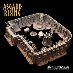 3D Printed Asgard Rising Viking Moutain Hideout Modular Set 28mm - 32mm (Online Only)