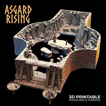 3D Printed Asgard Rising Viking Moutain Hideout Modular Set 28mm - 32mm (Online Only)
