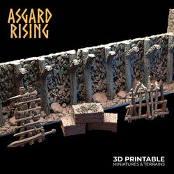 3D Printed Asgard Rising Viking Moutain Hideout Modular Set 28mm - 32mm (Online Only)