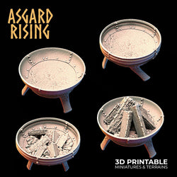 3D Printed Asgard Rising Viking Moutain Hideout Modular Set 28mm - 32mm (Online Only)