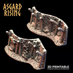 3D Printed Asgard Rising Viking Moutain Hideout Modular Set 28mm - 32mm (Online Only)