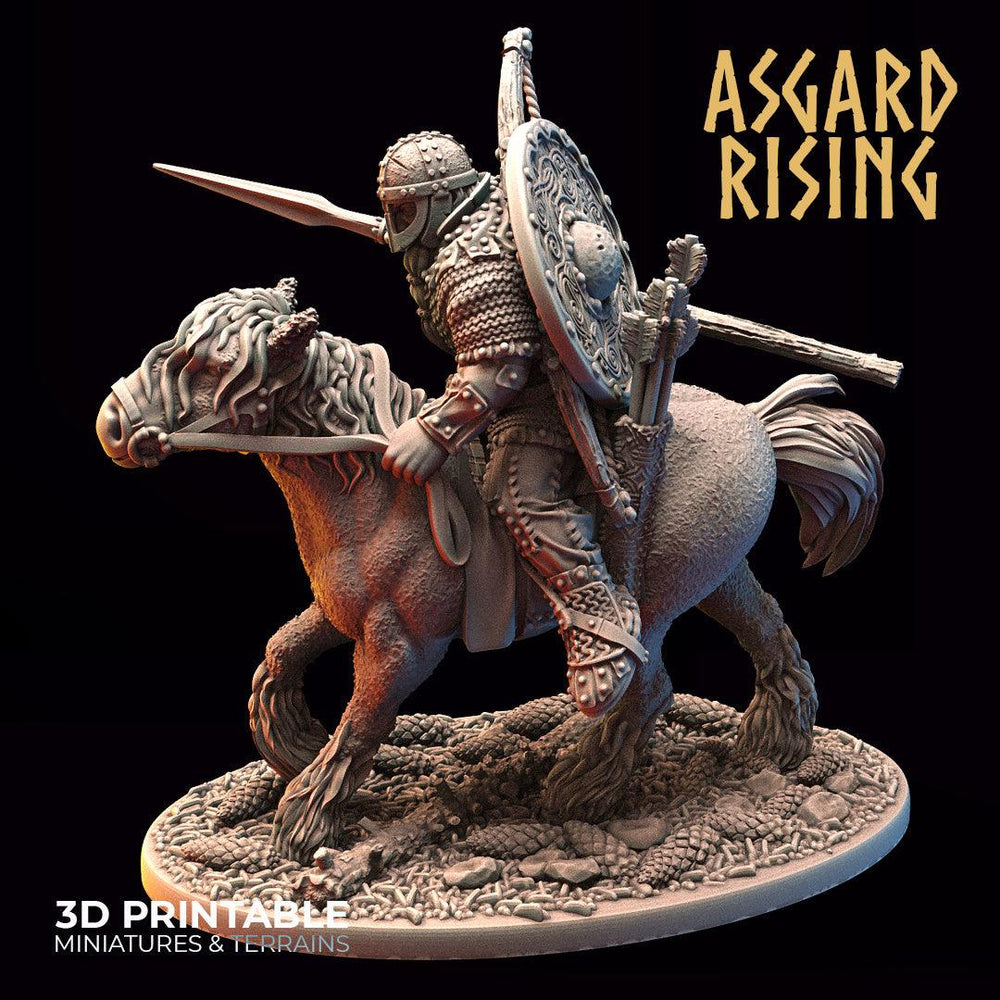 3D Printed Asgard Rising Viking Rider 28mm 32mm D&D (Online Only)